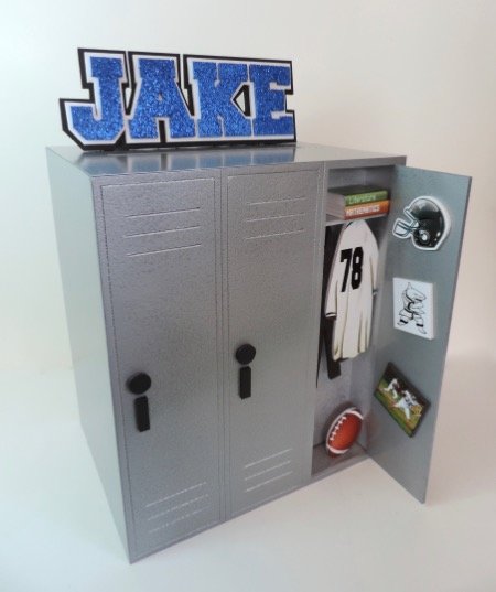 sports locker for gift card box for Jake