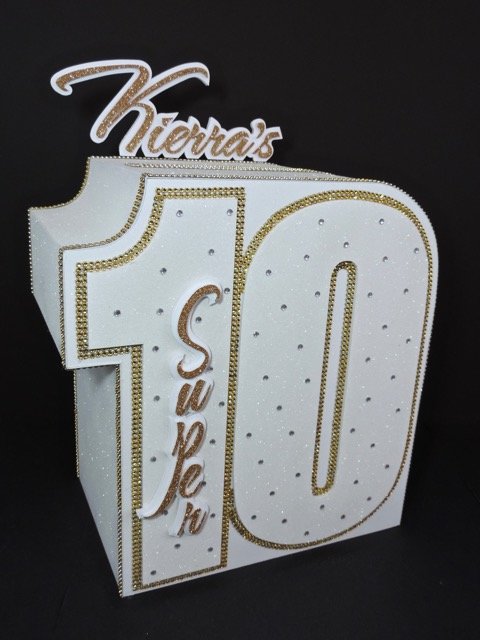 10th birthday party gift card box
