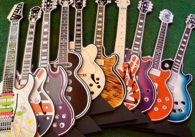 assorted guitars