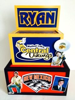 Ryans gift box for Walled Lake Central and NMU
