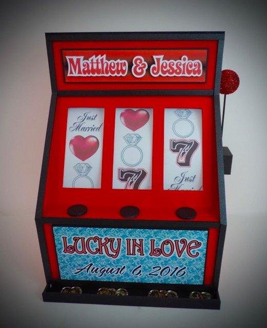 wedding slot machine gift card box