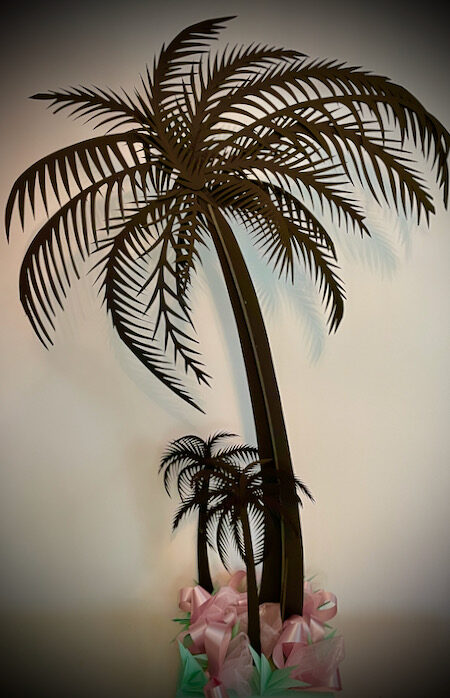 silhouette palm tree made from foamcore
